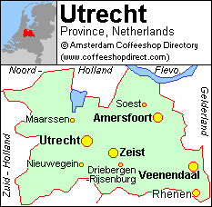 Map of Utrecht province, Netherlands